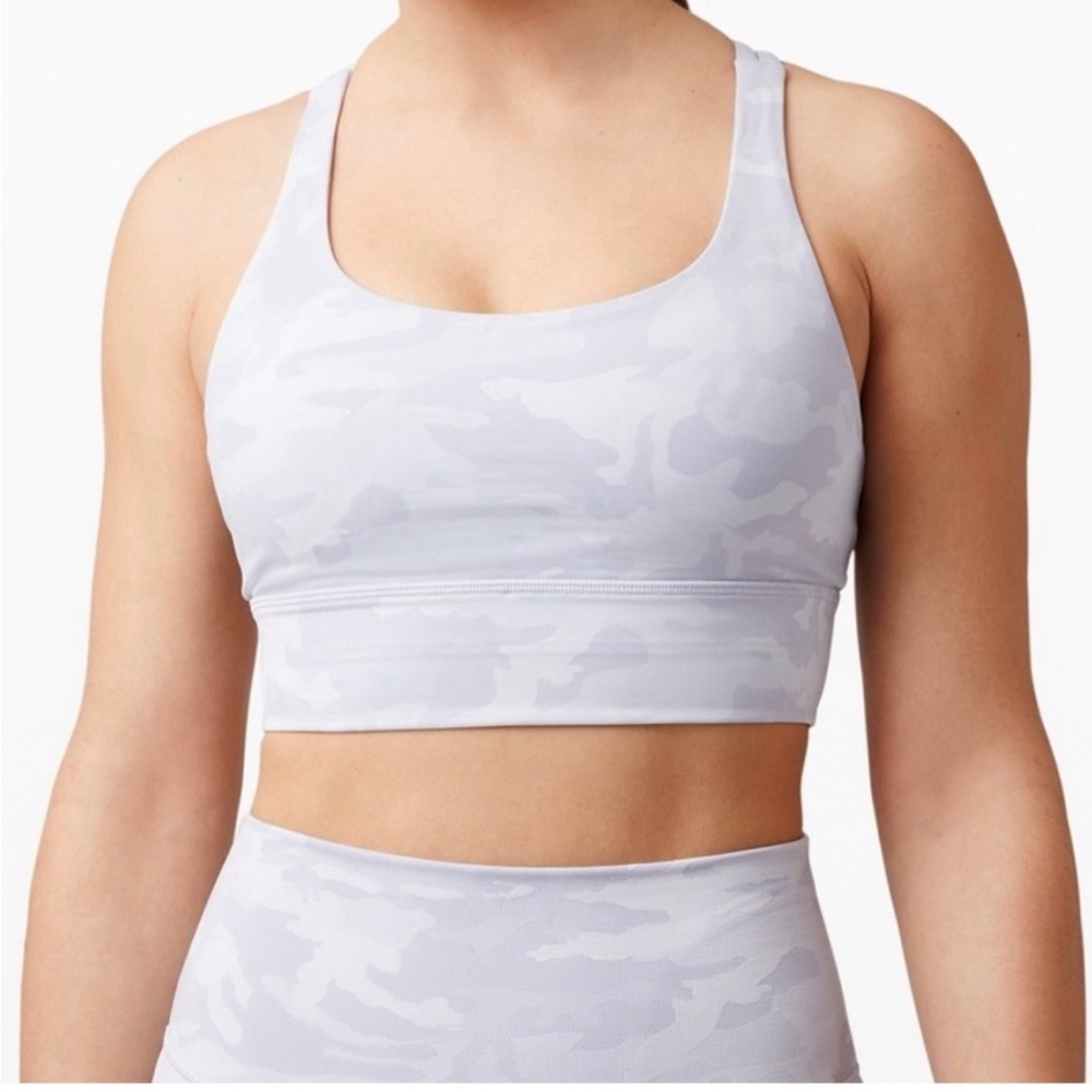 Lululemon bra top size four. White camo. Great condition